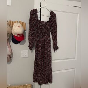 Vici floral print long sleeve maxi dress